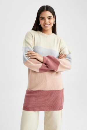 DEFACTO Regular Fit Crew Neck Sweater Tunic