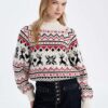 DEFACTO Regular Fit Patterned Half Turtleneck Sweater