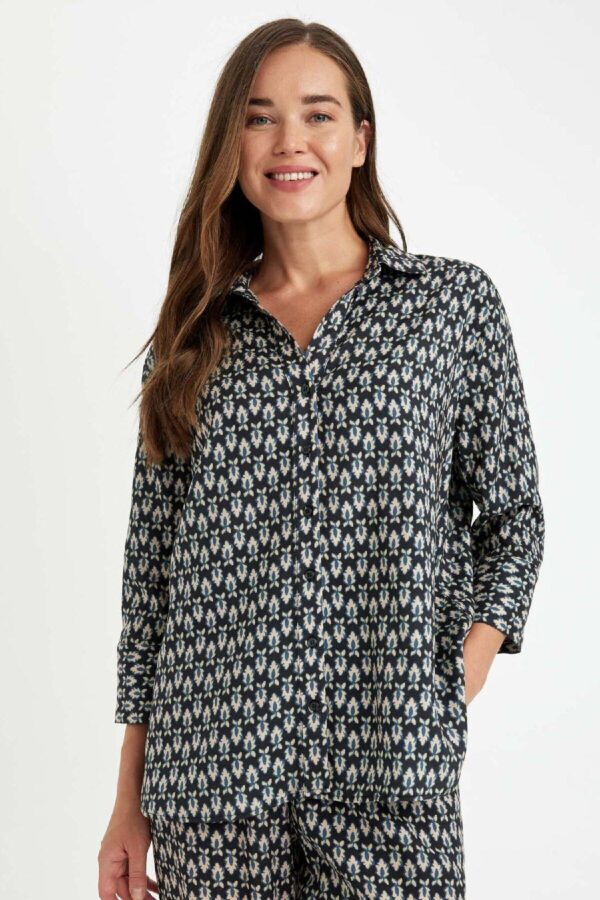 DEFACTO Regular Fit Patterned Long Sleeve Shirt