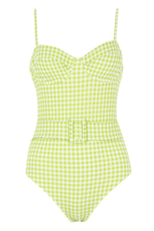 DEFACTO Regular Fit Plaid Swimsuit