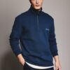 DEFACTO Regular Fit Stand Collar Half Zipper Printed Sweatshirt