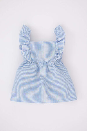 DEFACTO Regular Fit Striped Sleeveless Woven Dress
