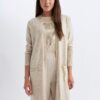 DEFACTO Regular Fit V Neck Basic Plain Pocket Long Knitted Cardigan