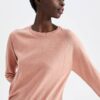 DEFACTO Relax Fit Crew Neck Cashmere Textured Extra Soft Basic Sweater I6913az22wn