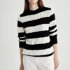 DEFACTO Relax Fit Striped Crew Neck Sweater