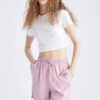 DEFACTO Relax Fit Tie Waist Viscose Short