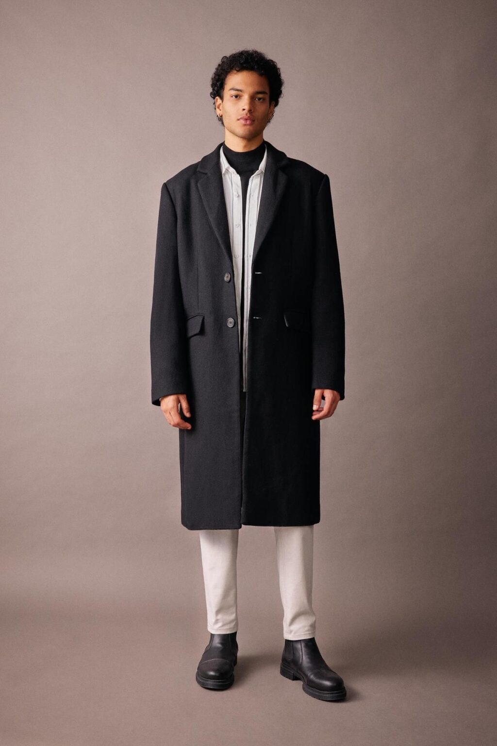 DEFACTO Slim Fit Cashmere Coat Parka Slim Cut Lined Buttoned Pocket