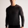 DEFACTO Slim Fit Crew Neck Patched Sleeve Detailed Knitwear Sweater R1110az22wn