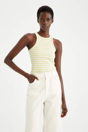 DEFACTO Slim Fit Halter Collar Ribbed Camisole Singlet