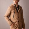 DEFACTO Slim Fit Slim Cut Hooded Plush Lining Zippered Snap Closure Pocket Coat Parka