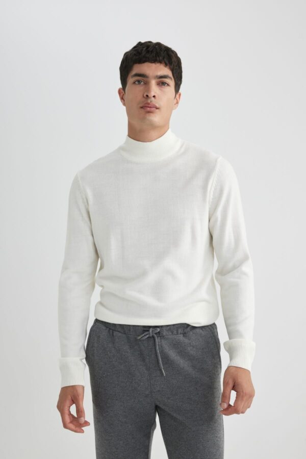 DEFACTO Slim Fit Slim Fit Turtleneck Knitwear Sweater