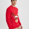 DEFACTO Standard Fit New Year Themed Crew Neck Knitwear Sweater