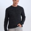 DEFACTO Standard Fit Regular Cut Crew Neck Textured Basic Plain Knitwear Sweater