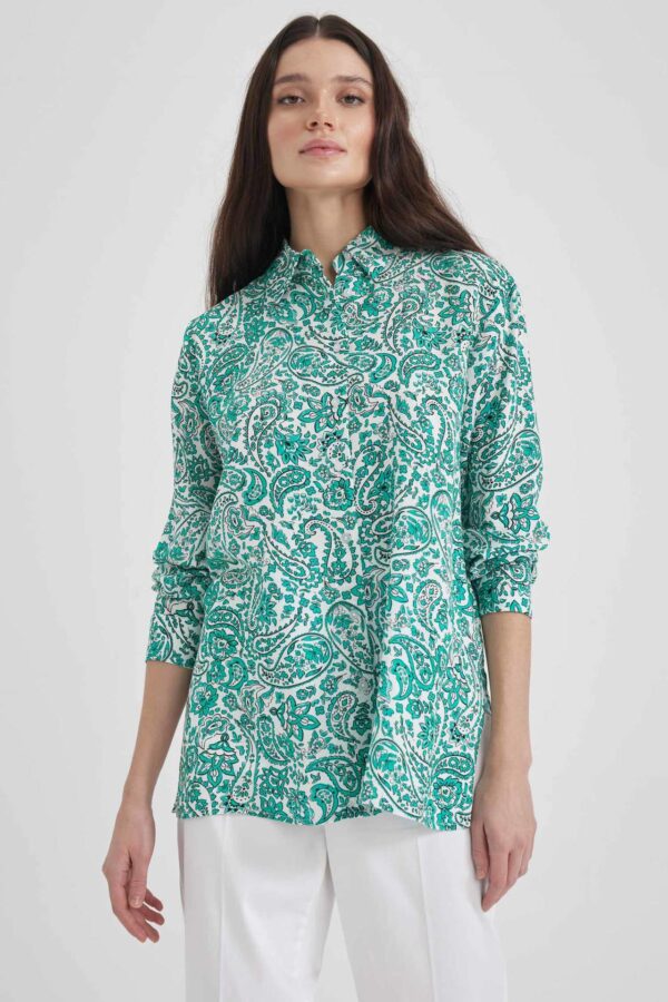 DEFACTO Traditional Shirt Collar Long Sleeve Tunic