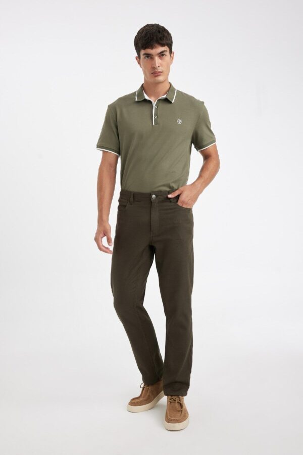 DEFACTO Trousers Straight Leg Pocket Basic Plain