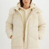 DEFACTO Water Repellent Hooded Puffer Jacket Parka Zipper Snap Pocket C9372AX24WN