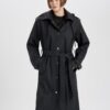 DEFACTO Water Repellent Regular Fit Hooded Belted Long Raincoat