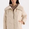 DEFACTO Water Repellent Seasonal Jacket Quilted Zippered Pocket Lightweight