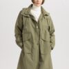 DEFACTO Waterproof Regular Fit Hooded Thin Parka