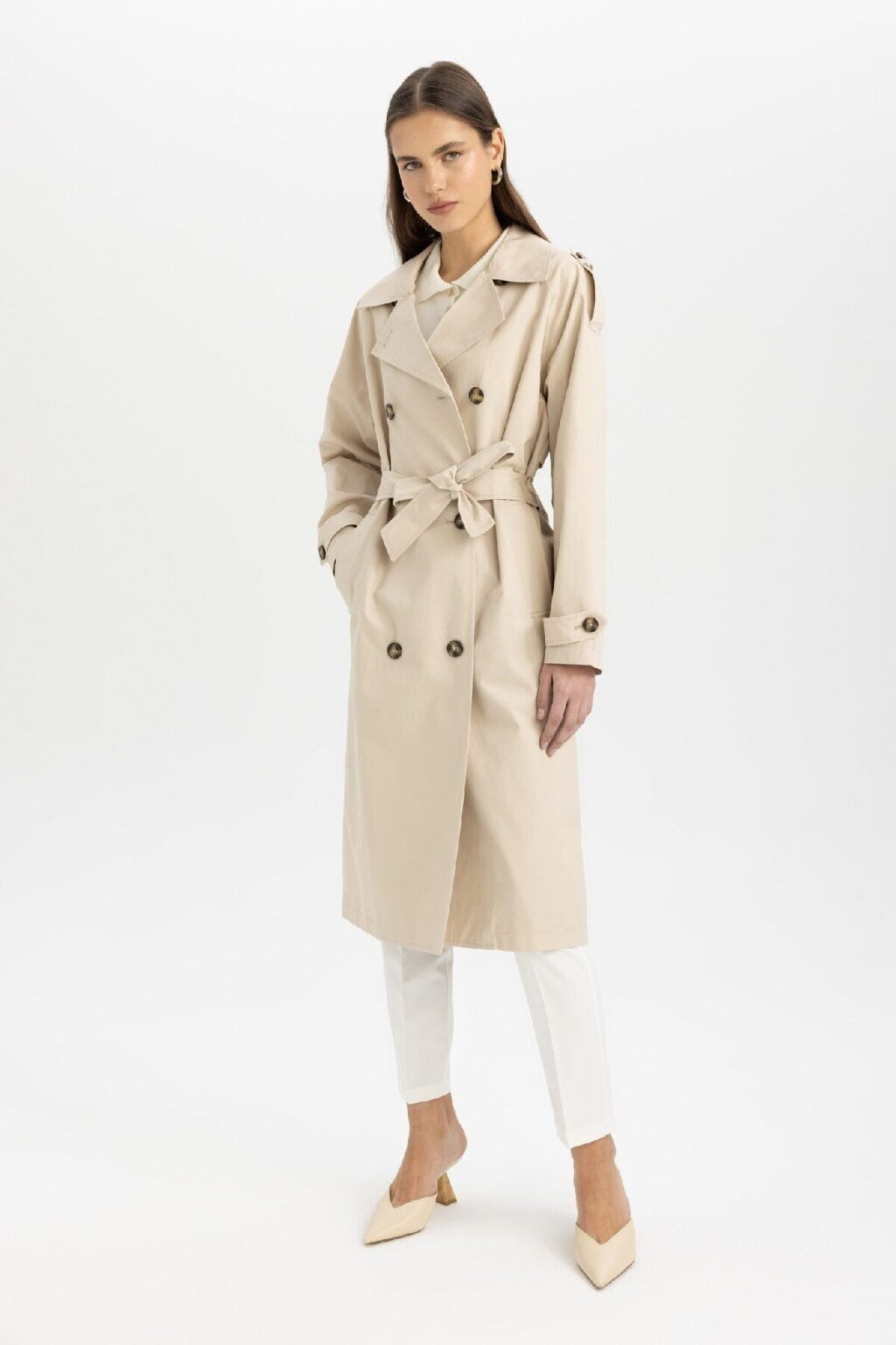 DEFACTO Waterproof Regular Fit Trench Coat