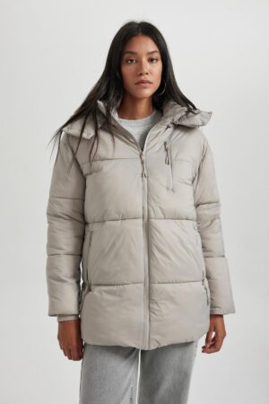 DEFACTO Waterproof Relax Fit Hooded Puffer Jacket