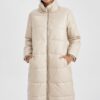 DEFACTO Waterproof Relax Fit Stand Collar Faux Leather Jacket Parka