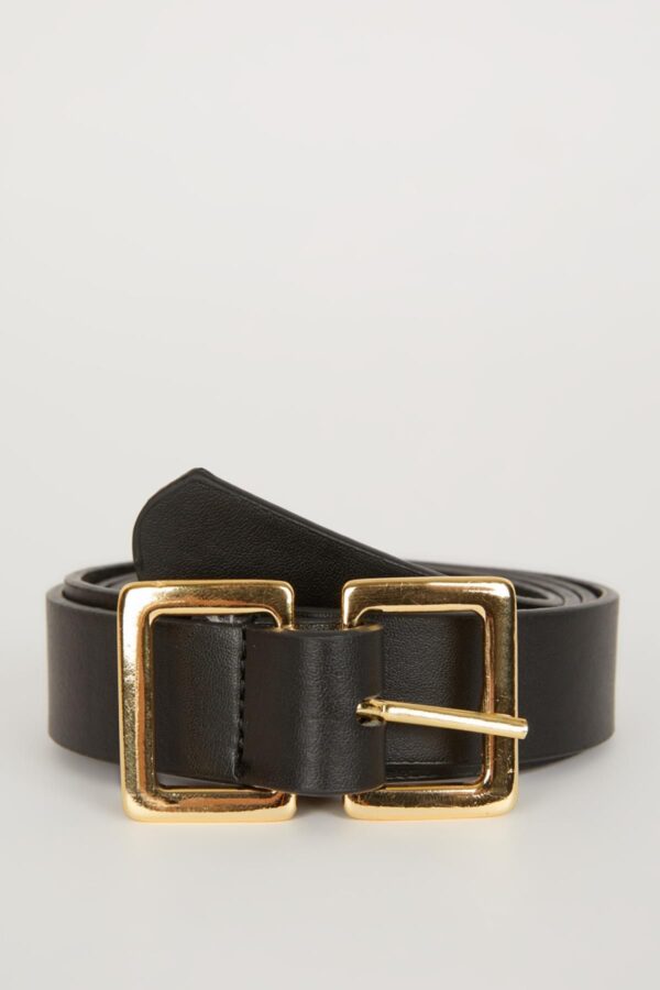 DEFACTO Women's Faux Leather Classic Belt