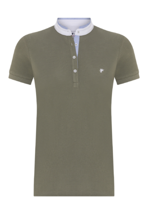 DENIM CULTURE Póló 'Kelly'  világoskék / khaki / fehér-Hungary