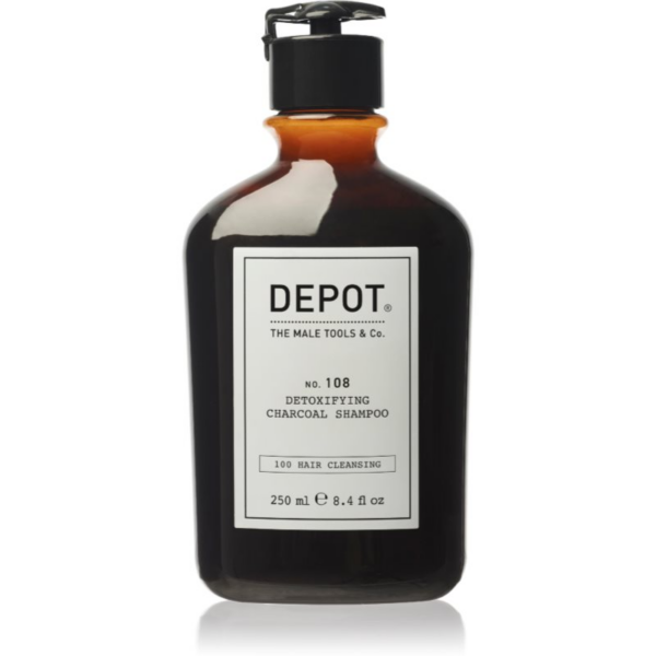DEPOT 100 HAIR CLEANSING NO. 108 DETOXIFYING CHARCOAL SHAMPOO Tisztító méregtelenítő sampon minden hajtípusra 250 ml-Ár