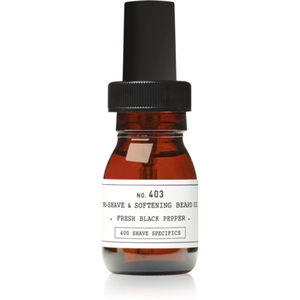 DEPOT 400 SHAVE SPECIFICS NO. 403 PRE-SHAVE & SOFTENING BREAD OIL borotválkozás előtti olaj Fresh Black Pepper 30 ml-Ár