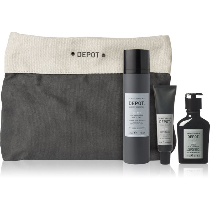 DEPOT COSMETICS SETS Wake-Up Skin Treatment Set utazási készlet uraknak-ár