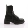 DGN K9018 Women's Lace-up Crystal Stone Boots Black