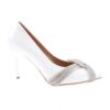DGN Ysf-06-23y Women's Silver Studded Twist Band Evening Dress Shoes