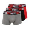 DIESEL Boxeralsók 'Damien'  szürke melír / világospiros / fekete / fehér-hu
