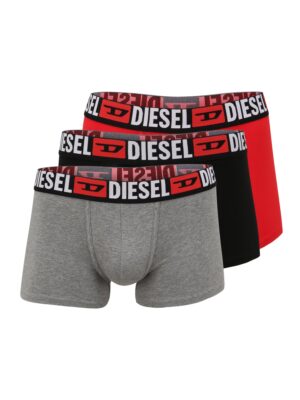 DIESEL Boxeralsók 'Damien'  szürke melír / világospiros / fekete / fehér-hu