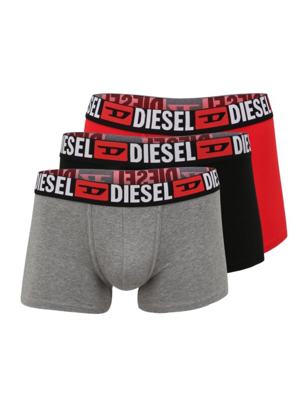 DIESEL Boxeralsók 'Damien'  szürke melír / világospiros / fekete / fehér-hu