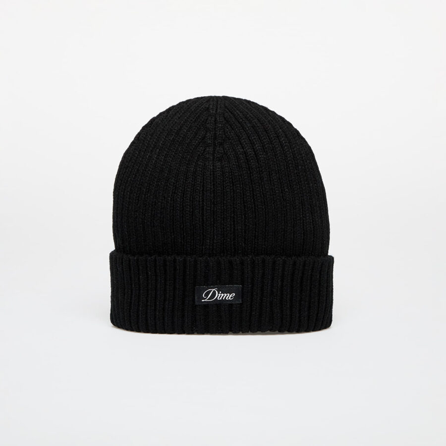 DIME Cursive Fold Beanie Black Universal-alacsony-ár