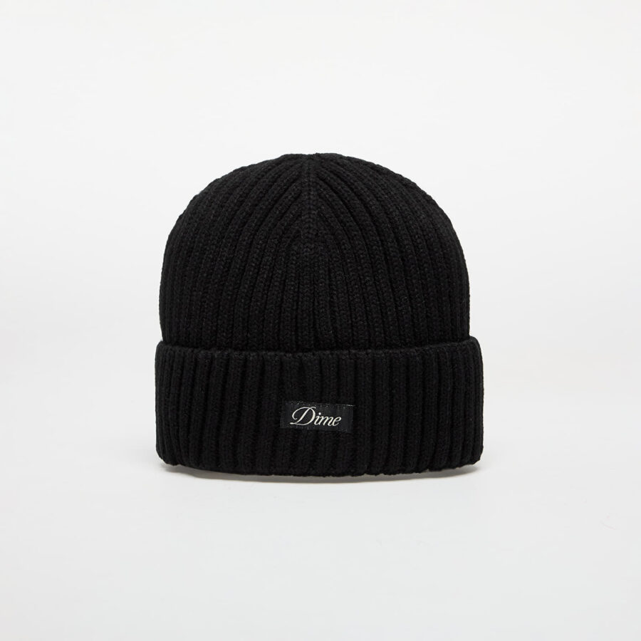 DIME Cursive Fold Beanie Black Universal-alacsony-ár