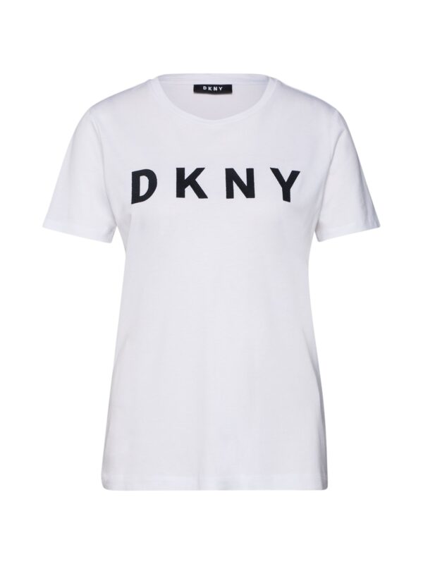 DKNY Póló 'FOUNDATION'  fekete / fehér