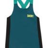 DKNY Top  neonsárga / benzin / fekete-Hungary