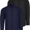 DOUBLE SET G721 DEWBERRY MEN'S SHIRT-BLACK-NAVY
