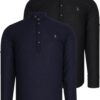 DOUBLE SET G783 DEWBERRY JUDGE COLLAR SHIRT-NAVY - BLACK