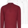 DOUBLE SET G783 DEWBERRY JUDGE COLLAR SHIRT-WHITE-BURGUNDY