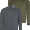DOUBLE SET V4007 DEWBERRY MEN'S SWEATSHIRT-ANTHRACITE-KHAKI
