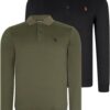 DOUBLE SET V4007 DEWBERRY MEN'S SWEATSHIRT-BLACK-KHAKI