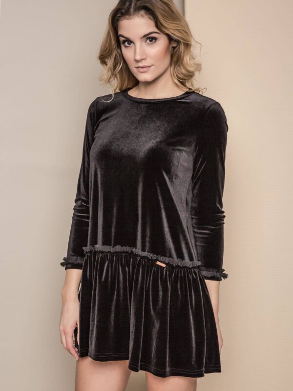 DRESS ONE IN SOFT VELVET BLACK