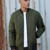 DStreet Kurtka męska pikowana bomber jacket zielona