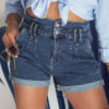 DStreet Spodenki jeansowe damskie DENIM DREAMS niebieskie