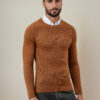 DStreet Sweter męski kamelowy