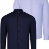 DUAL SET G726 DEWBERRY MENS SHIRTS-LACIER-BLUE-LILAC
